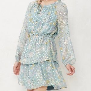 COPY - LC Lauren Conrad long sleeve mini peasant dress